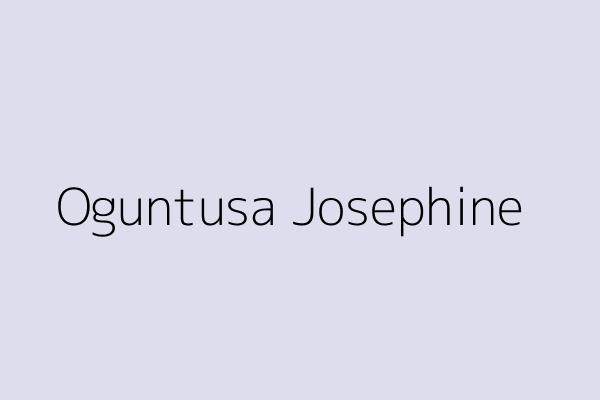 Oguntusa Josephine